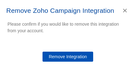 Zoho Campaigns integration step